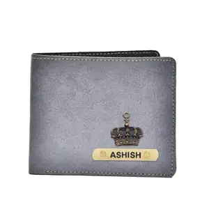 Your Gift Studio Personalised Men's Wallet | Slim Classy Personalised Wallet | Personalised Men's Walle (Grey)