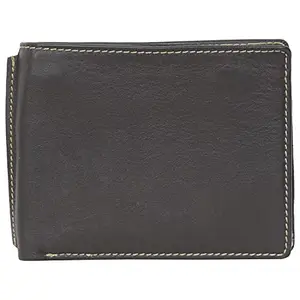 Leatherman Fashion LMN Genuine Leather Men Dark Brown Wallet (7 CC Slots)