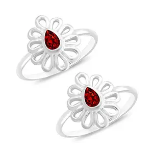StyleeJewel Sterling Silver Toe Rings for Women | 925 Pure Chandi Bichiya Traditional Design Indian Toe Rings for Women Stylish (SJTR07G)