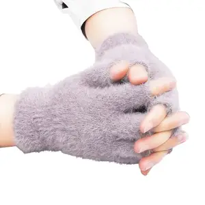 Fashionio�Women/Ladies/Girl's (Fingure Cut) Soft & Cozy Premium Winter Warm Hand Gloves Grey Color fit for 12 Years & Above - Pack of 1 Pair