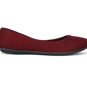 BATA Womens Sandra Maroon Flat Sandal - 5 UK (5515941)