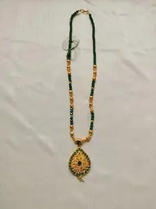 Green Beads With Pendant