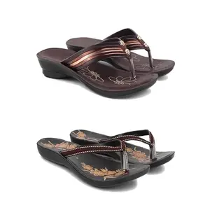 Stylish Heeled Sandals for Women/Comfortable & Lightweight, Daily Wear S_(Combo 2)-1955-O19-6