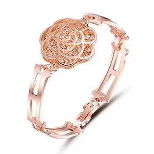 Shining Diva Fashion 18k Rose Gold Stylish Bangle Bracelet for Girls and Women (9815b)