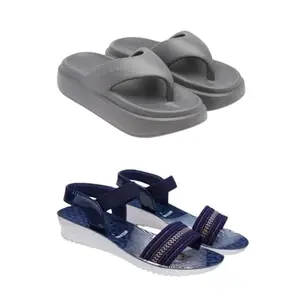 ZENWEAR Extra Soft Classic Casual wear with Ultra Soft Flexibility Technology Heels for Women's/Girl's(6110+1930) Multicolor