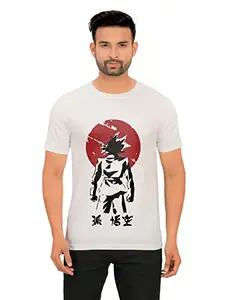 BOMBAE TEES BOMBAE TEES Anime Printed T-Shirts Goku Printed- White-L