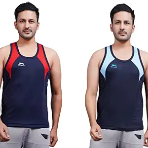 STC Shiv-Naresh Men's Regular Fit Vest_Navy Cyan and Red_34