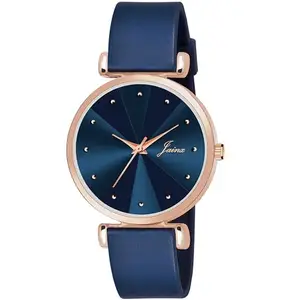 jainx Blue Silicone Band Analog Wrist Watch for Women - JW8553