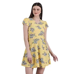 Zink London Women's Yellow Floral Dress