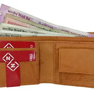 NEXA FASHION Mens tan Genuine Leather Wallet