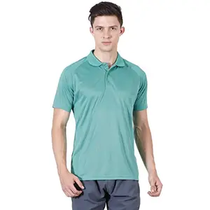 Armr Sport Men Filament Polyester Polo T-Shirt, L-107 Cms (Emerald)
