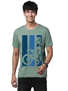 royal traders GU-Printed- Tshirt-Green