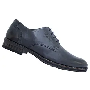 Pierre Cardin Men's Charcoal Leather Derby Shoes -10 UK