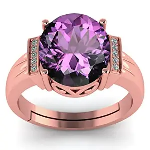 LMDLACHAMA LMDLACHAMA 6.25 Ratti / 5.50 Carat Amethyst Purple katela Rose Gold Ring With Lab Certificate
