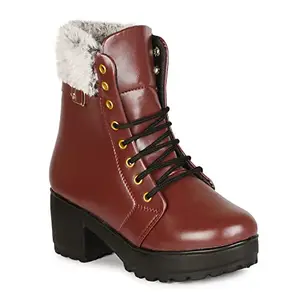Denill Women Stylish Fur Boots UK- 6