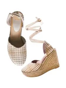 The White Pole Ravishing Platform Heels Perfect for Every Occasion,Fashionable Wedge Sandals For Womens & Girls