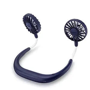 Texton Portable Fan, Aromatherapy Mini Blue Personal Fan, Hand Free Neck Fan, USB Rechargeable 2000mAh Battery, 3 Speeds 360 Degree Rotate Dual Wind Head Cooler for Travel Office Room Household price in India.