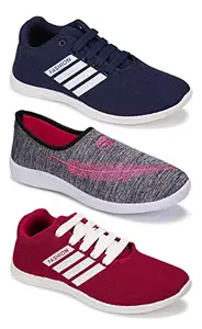 Axter Multicolor Women's Casual Sports Running Shoes 5 UK (Set of 3 Pair) (3)-5046-5048-5049