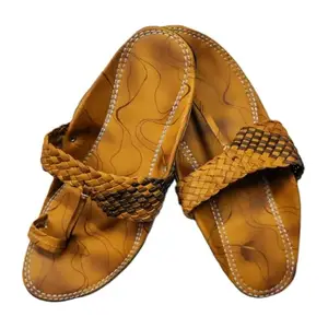 JTH Men's Premium Leather Sandals | Stylish & Comfortable Casual Footwear (Brown, UK Footwear Size System, Adult, Men, Numeric, Medium, 10)