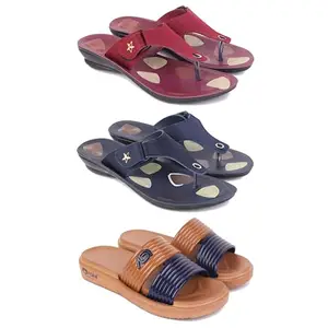 Women's Comfortable Sandal,Casual Lightweight Sandal for Everyday Wear | D_(COMBO-3)-1974-1973-1981-6-EURO-37