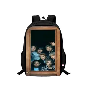 maxall BTS Kpop Casual School/College/Laptop Bag for Girls and Boys Backpack(Black) BAGSINGLEMAXALL08