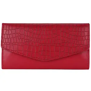 Leather Junction Women's PU Leather Red Wallet with Card Holders Note Compartment | Ladies Purse (39805000)