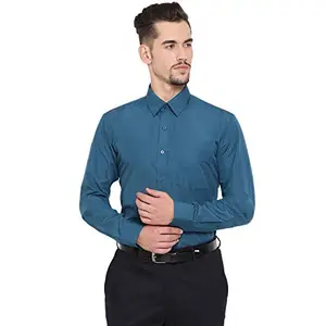 English Navy Men's Slim Fit Formal Shirt (12001//Cyan42)