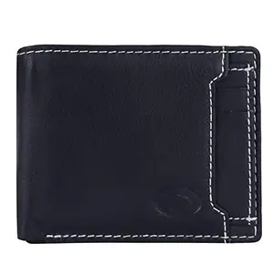 Delfin Genuine Leather Wallet for Men (Black)