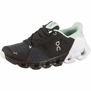 ON Women's Cloudflyer Running Shoes, Black | White, 8.5 UK