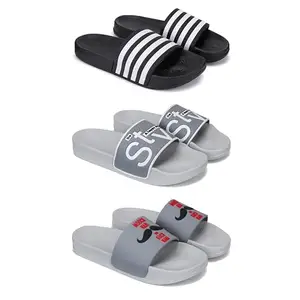 DRACKFOOT Men's Sandals | Lightweight Wear| Stylish & Easy to Wear For Men'S GR-San-(3-COMBO)-3024-1589-1590-7