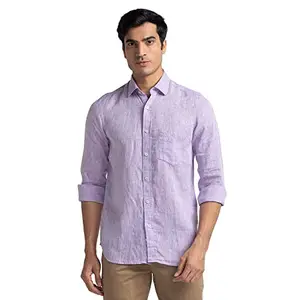 Colorplus Tailored Fit Medium Violet Formal Shirt for Men