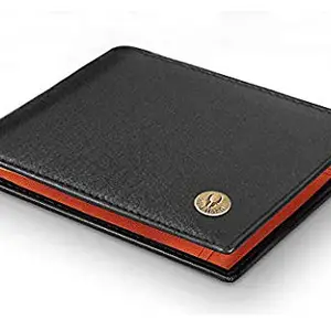 WildHorn Leather Wallet for Men (Black & Tan)