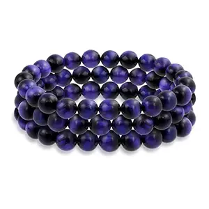 Hot And Bold Matching Natural Multi Layer Gem Stone Beads Stacked Combo Bracelets For Unisex Adult