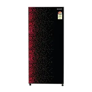 SHARP 193L 4 Star Direct-Cool Single Door Refrigerator I JAPAN TECHNOLOGY I Toughened Glass Door I 2023 Model I SJ-G19ST-MR I Color: Maroon