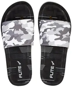 Flite PU Men's Slipper, BLACK GREY,7UK,PUG133GBKGY0007