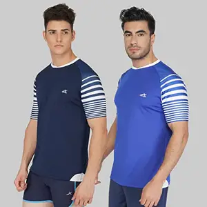 Vector X OMT-194 Men's Polyester Sublimation Round Neck T-Shirt (Pack of 2)