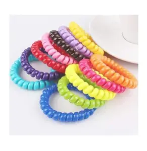 WECROO Spring Rubber Band Spiral Hair Ties Hair Styling Hair band Accessories For Girls And Women (Pack of 5) Multicolor