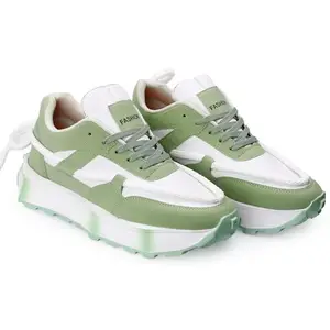 BXXY Men's Green Casual Sports Running Laceup, Light Weight Outdoor Shoes- 10 UK