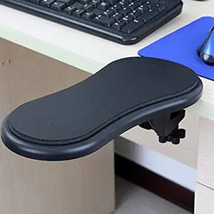 Swamey DISHIN Computer Adjustable Arm Rest Ergonomic Attachable Computer table arm support for Home and Office black colour