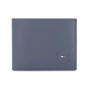 Tommy Hilfiger Floro Men Leather Global Coin Wallet - Navy