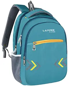 Lappee Pro School Bag with Rain Cover For Boys Girls Class 6th 7th 8th 9th 10th 11th 12th | College Office 15.6 inch Laptop Backpack | Travel Backpacks | (Turquoise Green)