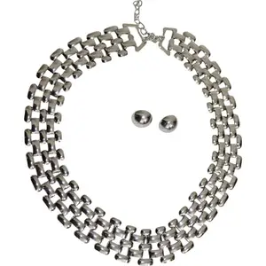 Silver Western Jewellery Necklace Set for Women & Girls