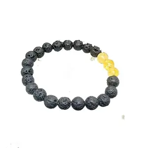 Lava & Citrine Bracelets for Men and Women Boys and Girls and for Gift and Gym Lovers