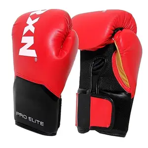 RXN Boxing Gloves for Punching Bag, Use for Boxing Practice/Training Red (14oz)