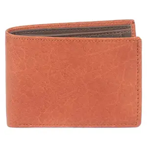 Zacharias Men's Genuine Leather 2 Fold Wallet 2FSR-01_(TAN) (Pack of 1)