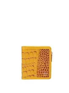 Da Milano Genuine Leather Yellow Flap & Zip Womens Wallet (10084)