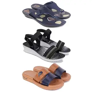 Women's Comfortable Sandal,Casual Lightweight Sandal for Everyday Wear | BTS-(3-COMBO)-1973-1931-1981-8-EURO-39
