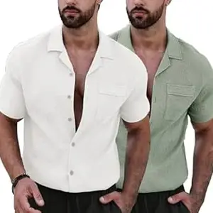 Lymio Shirt for Men || Casual Regular Fit Stylish Shirt || Available in Combo Pack of 2 (D-16-23)