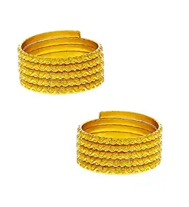 Anuradha ARt Jewellery Golden Finish Adorable Round Shape Designer Toe Ring/Bichudi for Women