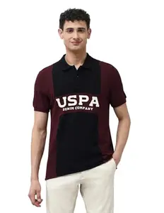 U.S. Polo Assn. Denim Co. Men's Solid Regular Fit Polo Shirt (UDTSH3835_Maroon